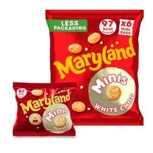Maryland 6 Cookies Minis White Multipacks Chocolate Chip