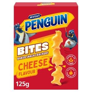 McVitie's Penguin 125g Cheese Flavour Bites Baked Snack Crackers