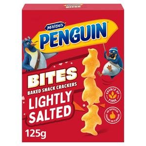 McVitie's Penguin 125g Lightly Salted Flavour Bites Baked Snack Crackers