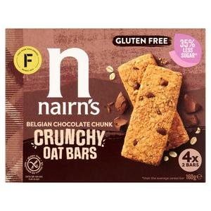 Nairn's Belgian Chocolate Chunk Crunchy Oat Bars x8 160g