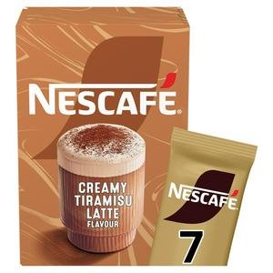 Nescafé 7 x 19.5g Latte Flavour Creamy Tiramisu Coffee Sachets, Dessert Edition