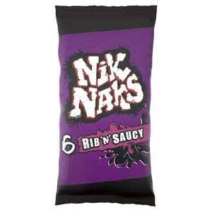 Nik Naks Rib N Saucy Multipack Crisps x6