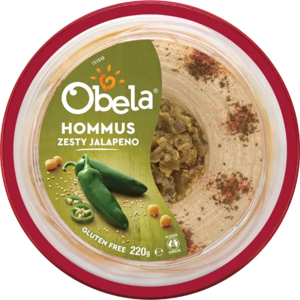 Obela Hommus Dip With Zesty Jalapenos