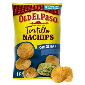 Old El Paso Mexican Gluten Free Crunchy Nacho Chips 185g