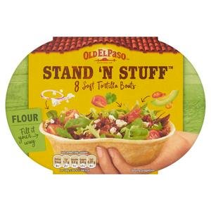 Old El Paso Mexican Stand N Stuff Tortilla Wrap Boats x8 193g