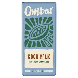 Ombar 70g Coco M'lk 55% Cacao Chocolate Bar