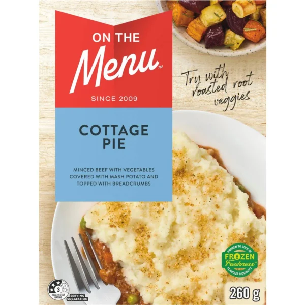On The Menu Cottage Pie Pie Frozen Meal