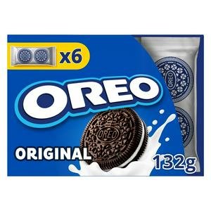 Oreo 6 x 22g Lunchbox Vanilla Chocolate Sandwich Biscuits Snack