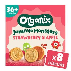 Organix Jammie Monsters Biscuits Toddler Snacks Multipack 18 months+ 8x8g