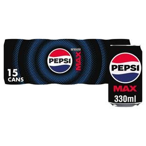 Pepsi Max 15 x 330ml No Sugar Cans