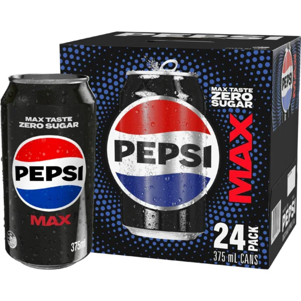 Pepsi Max No Sugar Soft Drink Cans