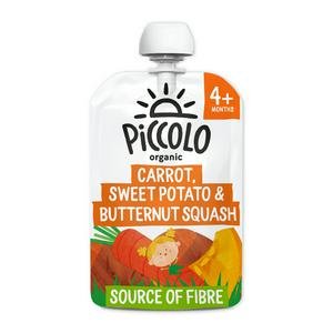 Piccolo Organic Carrot, Sweet Potato & Butternut Squash Smooth 4+ Months 100g