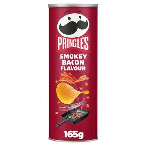 Pringles 165g Smokey Bacon Flavour Sharing Crisps