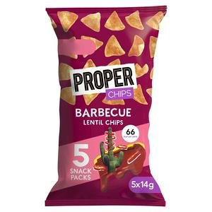 Proper Chips 5 x 14g Barbecue Multipack Lentil Crisps