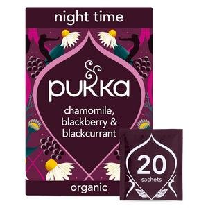 Pukka Organic Night Time Berry Herbal Tea Home Compostable Sleep Tea Bags x20