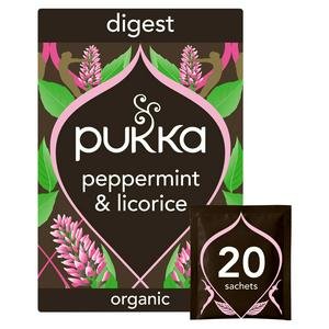 Pukka Organic Peppermint & Licorice Mint Tea Home Compostable Herbal Tea Bags x20