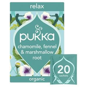Pukka Organic Relax Tea With Chamomile Home Compostable Herbal Tea Bags x20