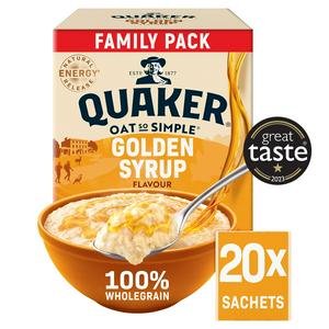 Quaker Oat So Simple Golden Syrup Porridge Sachets 20x36g
