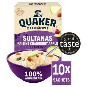 Quaker Oat So Simple Sultanas & Raisins Porridge Sachets 10x38.5g