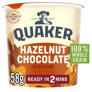 Quaker Oats Hazelnut Chocolate Porridge Pot 58g