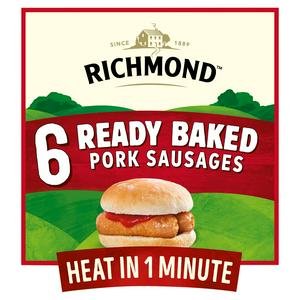 Richmond Ready Baked Pork Sausages x6 264g
