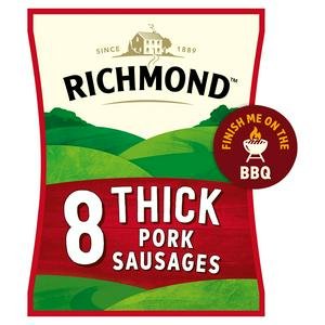 Richmond Thick Pork Sausages x8 410g