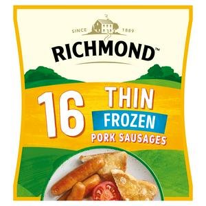 Richmond Thin Frozen Pork Sausages x16 444g