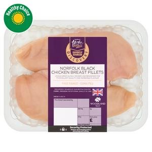Sainsbury's 2 Free Range Norfolk Black Corn Fed British Chicken Breast Fillets (Approx. 355g)