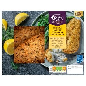 Sainsbury's 2 Lightly Dusted Yellowfin Sole Fillets, Taste the Difference 265g