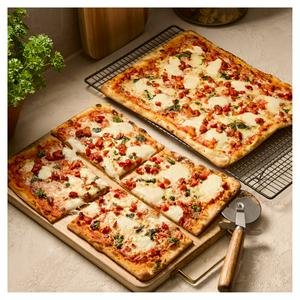 Sainsbury's 2 Mozzarella Marinated Tomato & Pesto Thin & Crispy Pizza, Taste the Difference 1.1kg