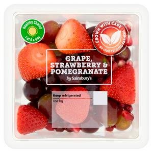 Sainsbury's 220g Grape, Strawberries & Pomegranate