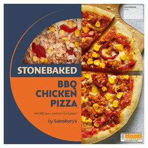 Sainsbury's 300g BBQ Chicken Stonebaked Pizza Sainsbury's 300g BBQ Chicken Stonebaked Pizza