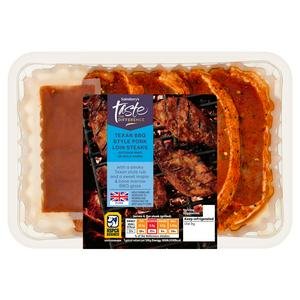 Sainsbury's 4 x British Texan Pork Loin Steaks 480g Sainsbury's 4 x British Texan Pork Loin Steaks 480g