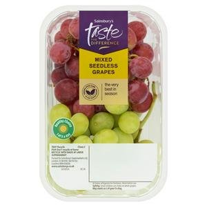 Sainsbury's 500g Mixed Seedless Grapes, Taste the Difference