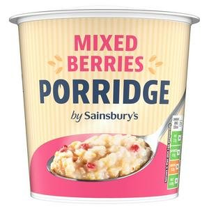 Sainsbury's 57g Mixed Berries Porridge Pot