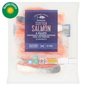 Sainsbury's 6 x Boneless Scottish Salmon Fillets 720g