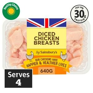 Sainsbury's 640g British Diced Chicken Breasts