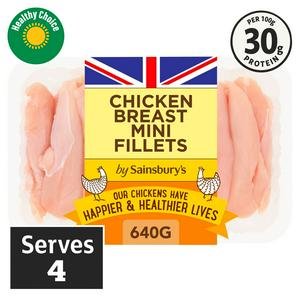 Sainsbury's 640g British Fresh Chicken Breast Mini Fillets