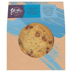 Sainsbury's Belgian Milk Chocolate Cookies, Taste the Difference x4