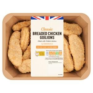 Sainsbury's Breaded Fresh British Chicken Goujons 540g Sainsbury's Breaded Fresh British Chicken Goujons 540g