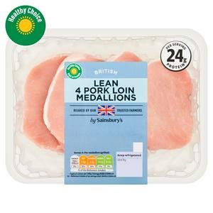 Sainsbury's British Pork Loin Medallions x4 400g