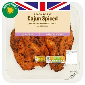 Sainsbury's Cajun British Chicken Grills Ready to Eat 180g