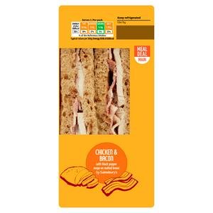 Sainsbury's Chicken & Bacon with Black Pepper Mayo on Malted Bread Sandwich