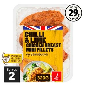Sainsbury's Chilli & Lime British Chicken Breast Mini Fillets 320g