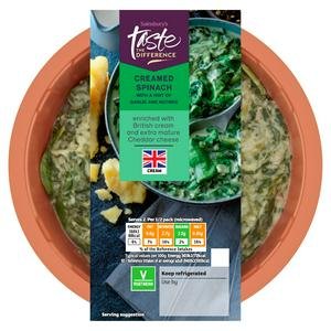 Sainsbury's Creamed Spinach, Taste the Difference 250g