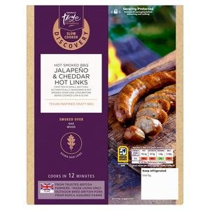Sainsbury's Discovery 270g Hot Smoked BBQ Jalapeño & Cheddar Hot Links, Taste the Difference