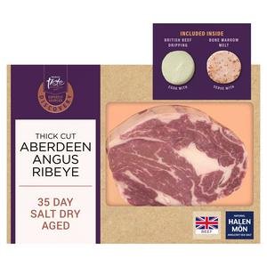 Sainsbury's Discovery 360g 35 Day Salt Dry Aged Thick Cut Aberdeen Angus Ribeye Steak, Taste the Difference