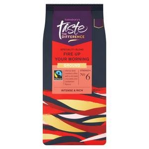 Sainsbury's Fire Up Your Morning Ground, Taste the Difference 227g