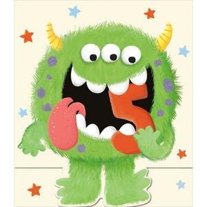 Sainsbury's Fun Monster Age 5 Happy Birthday Design Greeting Card