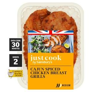 Sainsbury's Just Cook 315g Smoky Cajun Chicken Breast Sizzlers